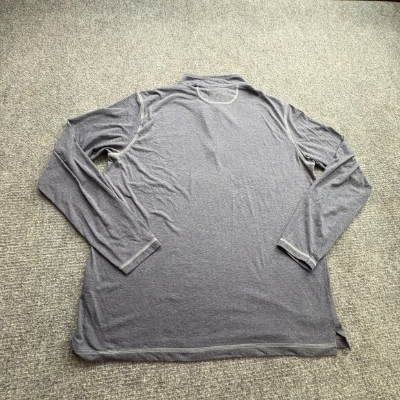 Orvis Trout Bum Blue Pullover Mens Large Blue 1/4 Zip Baselayer Shirt Athleisure - Picture 13 of 14